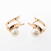 Серьга золото 585, общий вес - 1.65 г, чистый вес - 1.037 г