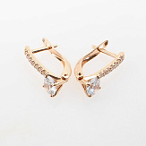 Серьга золото 585, общий вес - 1.13 г, чистый вес - 0.913 г