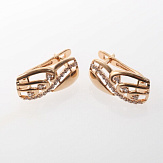 Серьга золото 585, общий вес - 1.44 г, чистый вес - 1.398 г