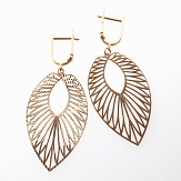 Серьга золото 585, общий вес - 1.84 г, чистый вес - 1.84 г