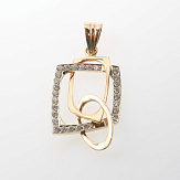 Подвеска золото 585, общий вес - 3.16 г, чистый вес - 2.836 г