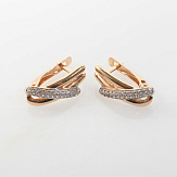 Серьга золото 585, общий вес - 1.19 г, чистый вес - 0.97 г