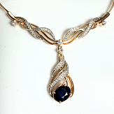 Колье золото 585, общий вес - 21.27 г, чистый вес - 20.867 г, 50 см