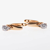 Серьга золото 585, общий вес - 1.1 г, чистый вес - 0.963 г