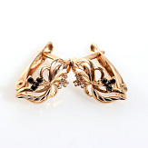 Серьга золото 585, общий вес - 1.08 г, чистый вес - 1.008 г