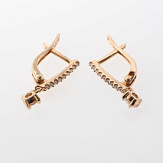 Серьга золото 585, общий вес - 0.71 г, чистый вес - 0.608 г